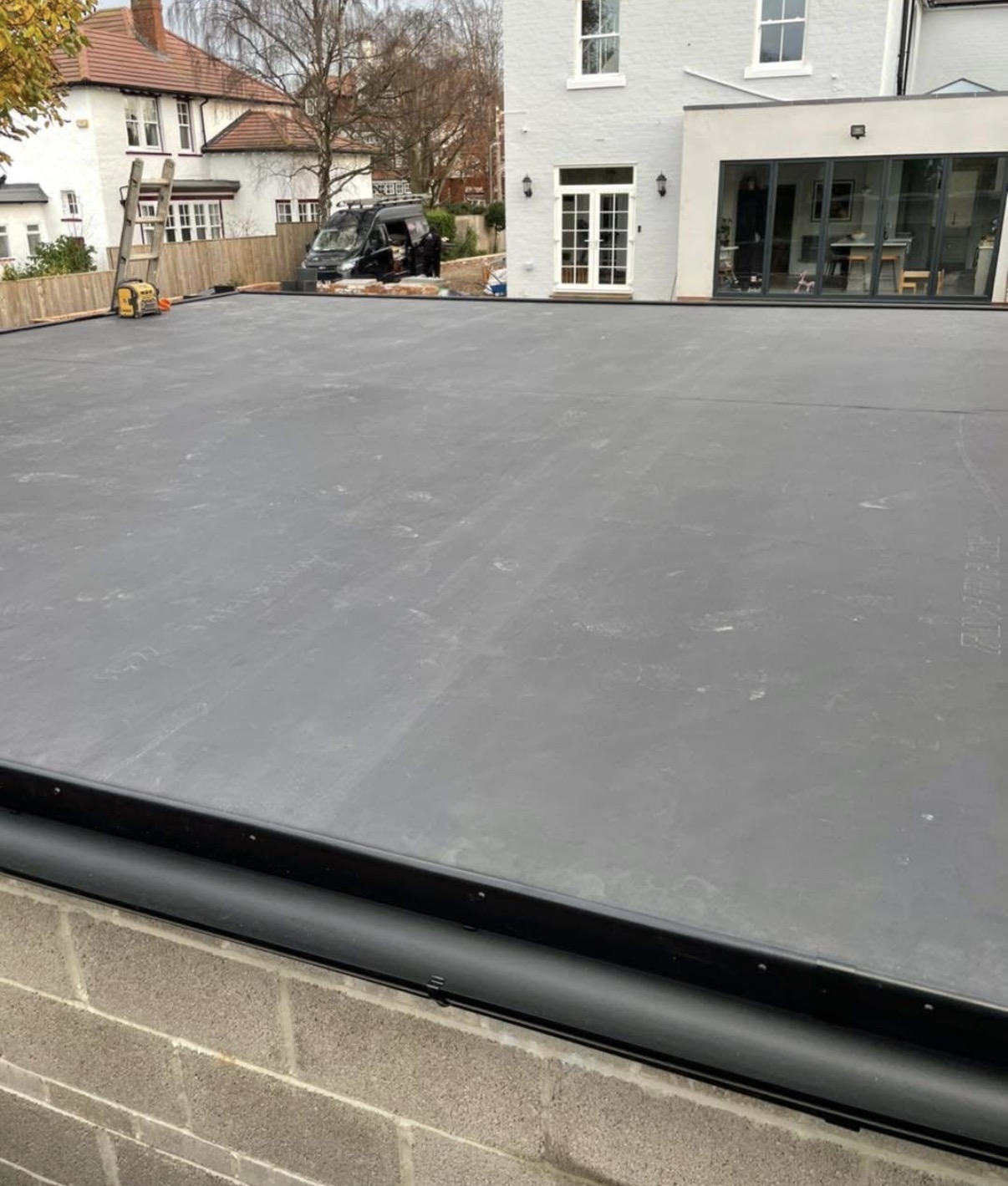 Flat roof replacement completed over extension